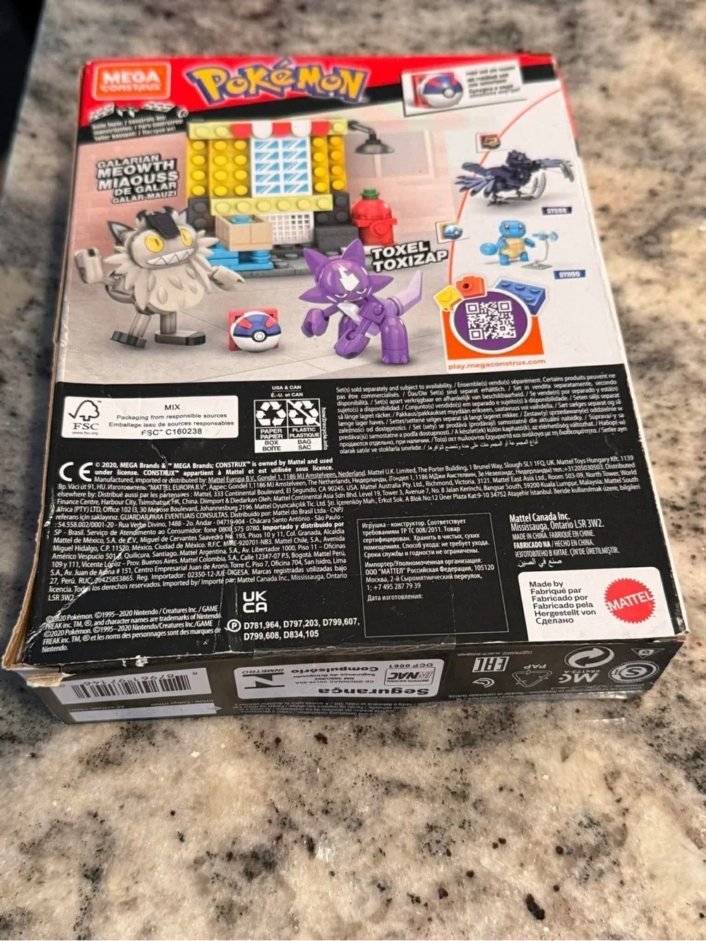 Pokémon Legos Toxel vs. Galarian Meowth Building Set - Yellow & Purple